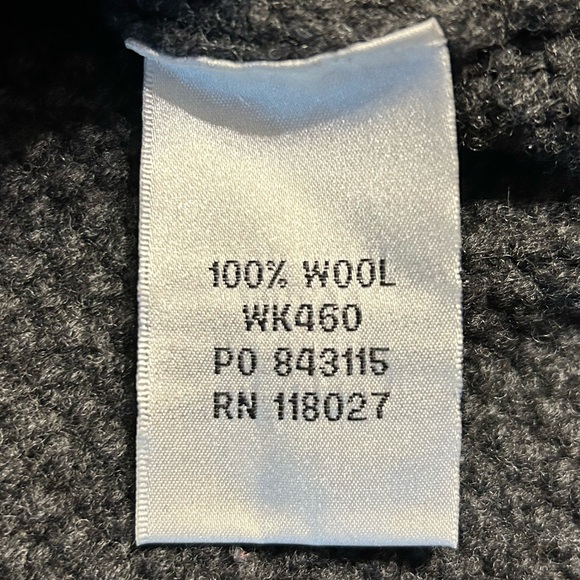 Vintage Boden Charcoal Gray 100% Wool Cardigan‎ Sweater Women’s Size 12 - Picture 5 of 16